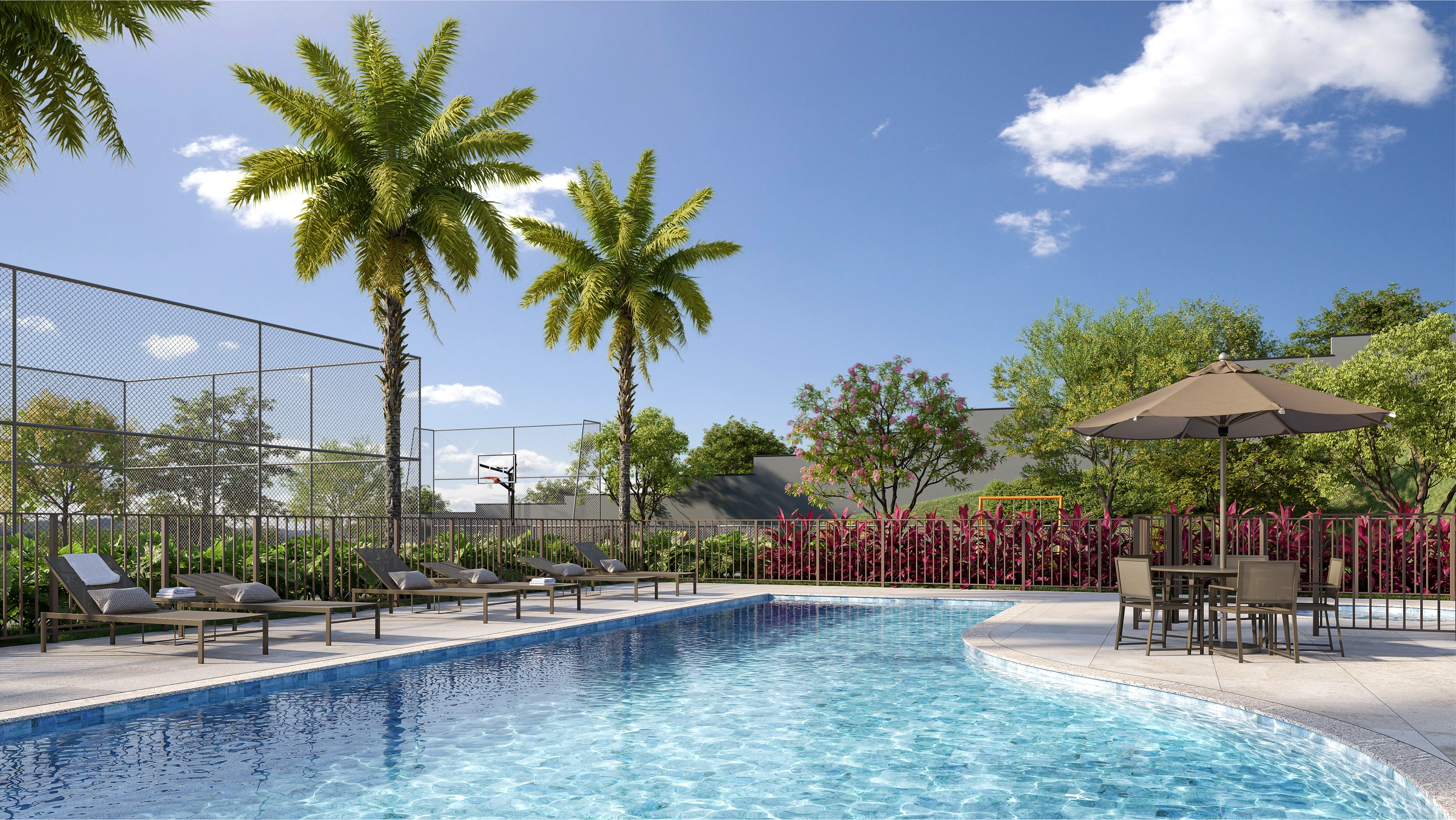 Piscina e áreas de lazer
