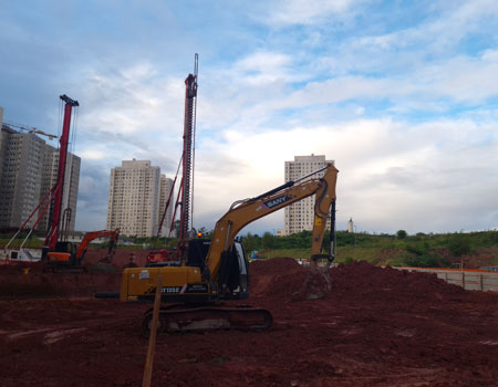 Construção residencial no Reserva Raposo, fotografia real da Sulvi